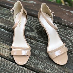 Nine West Ankle Strap Heels. Size 8 1/2, Tan color